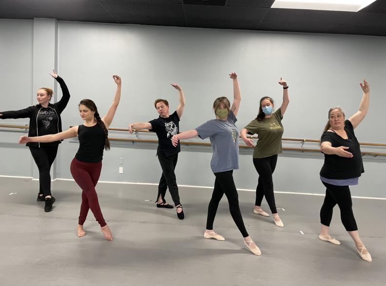 BellePAC Adult Ballet Class Posing in studio